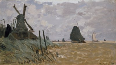 Un mulino a vento vicino a Zaandam, XIX secolo da Claude Monet